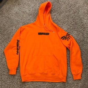Custom spray painted ERASED hoodie